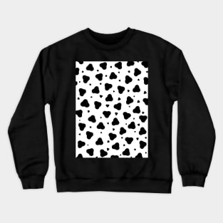 BLACK Cow Spots On White Pattern Crewneck Sweatshirt